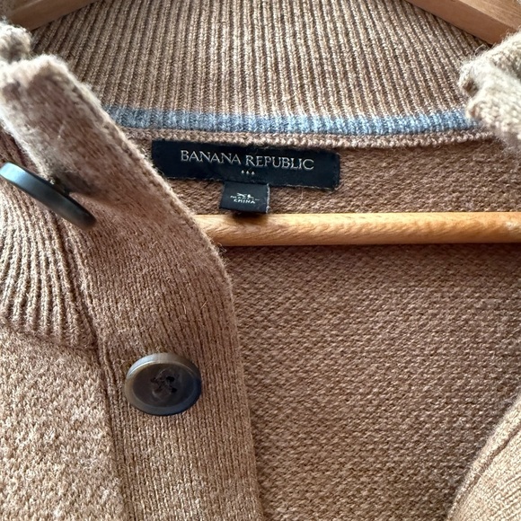 Banana Republic Brown Cardigan Sweater Cozy Cotton Blend - Picture 4 of 11